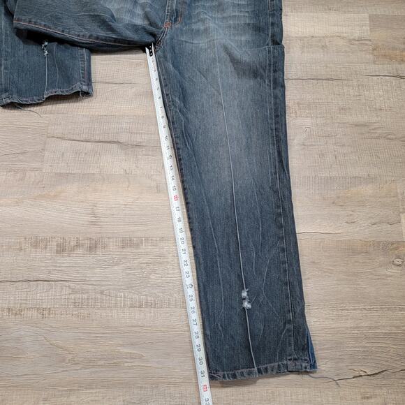 Ed Hardy Christian Audigier VTG 2007 Tiger Embroidered Baggy Jean Size 38x32 Y2K - Picture 12 of 16